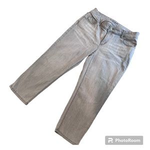 Chico’s Platinum Embellished Crop jeans in gray size 1.5 (10) Medium